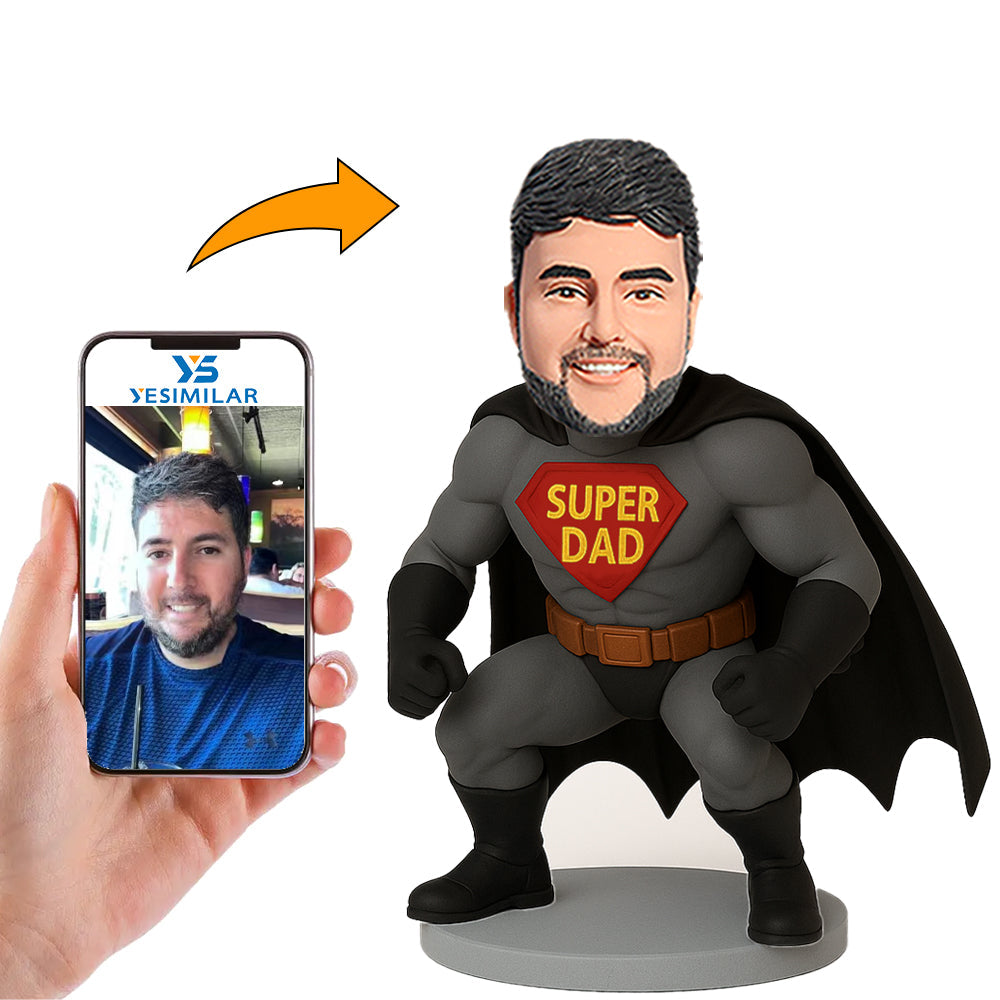 Handcraft Batman Super Dad Custom Bobbleheads