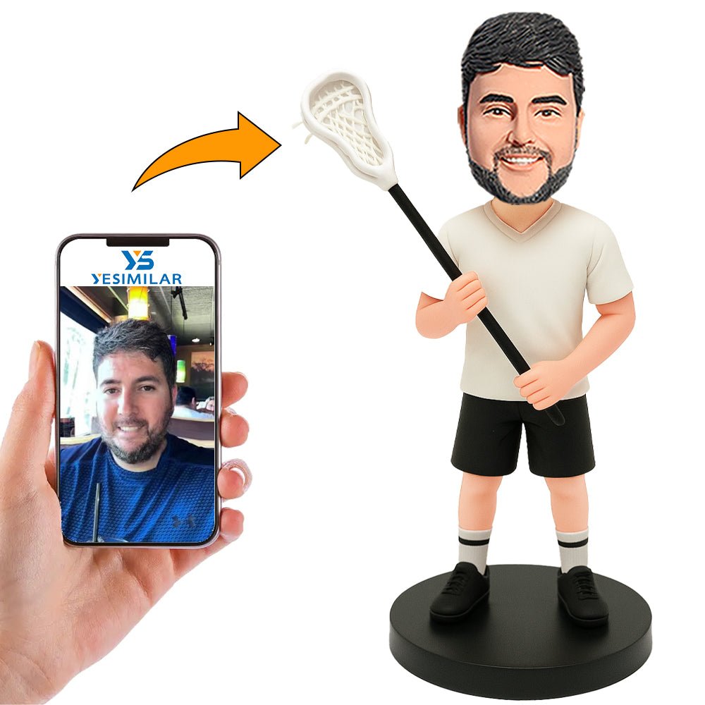 Handcraft Man Playing Cricket Custom Bobbleheads