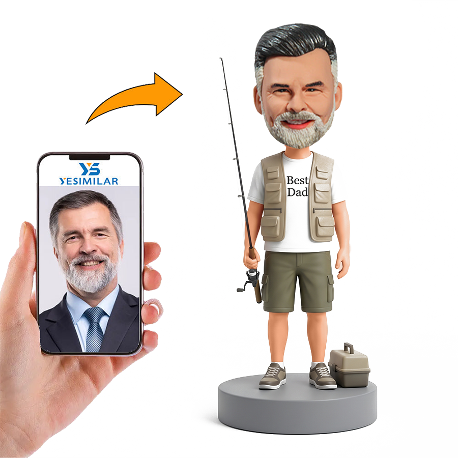 Fisherman Dad Male Custom Bobbleheads