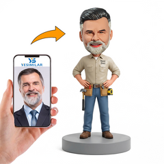 Dad Holding Wrench Mechanic Custom Bobbleheads