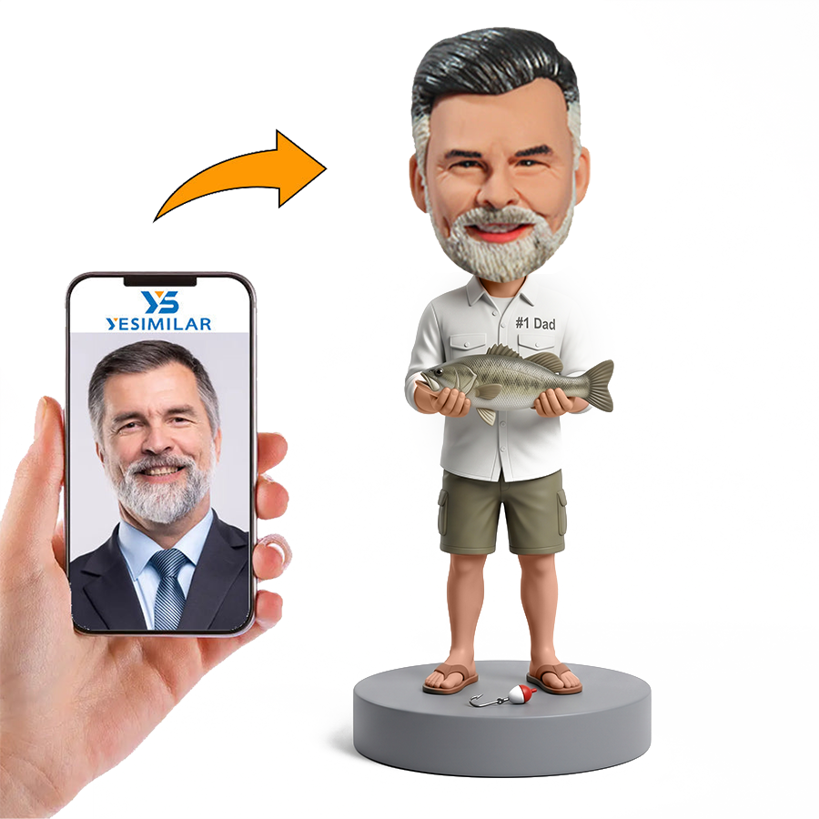 Fishing Trip Dad Male Custom Bobbleheads