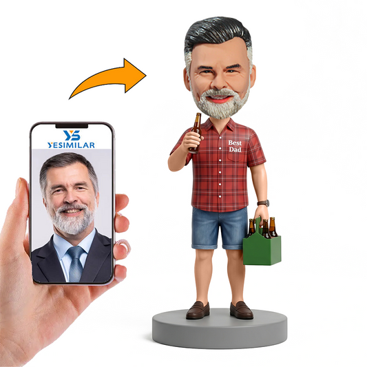 Dad Carrying Beer Box Male Custom Bobbleheads