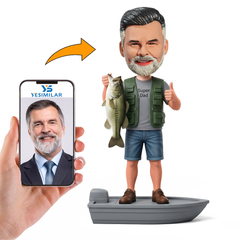 Fishing Lover Dad Male Custom Bobbleheads