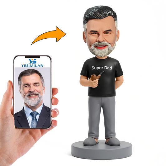 Super Dad Hero Male Custom Bobbleheads