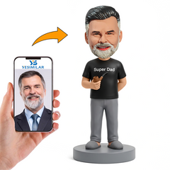 Super Dad Hero Male Custom Bobbleheads