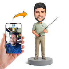 Dad Catching Big Fish Male Custom Bobbleheads