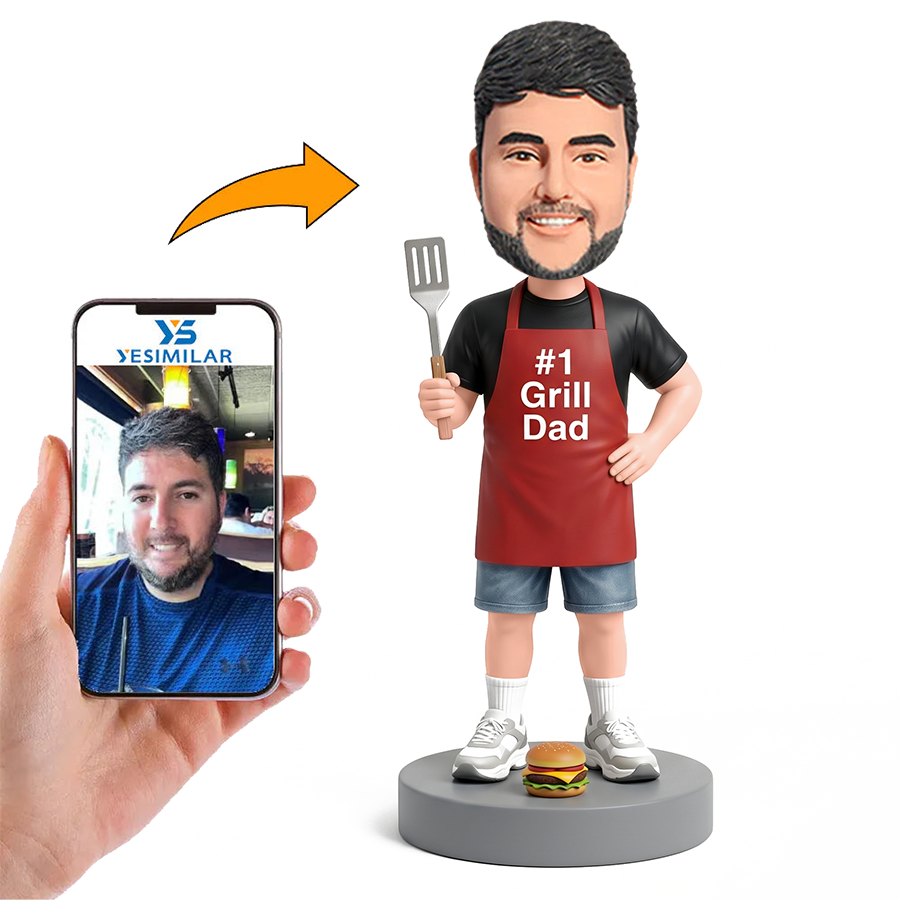 Relaxed Dad Standing Male Custom Bobbleheads