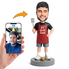 Relaxed Dad Standing Male Custom Bobbleheads
