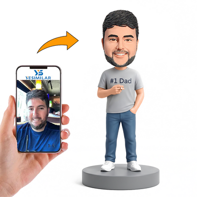 Relaxed Smoking Dad Male Custom Bobbleheads
