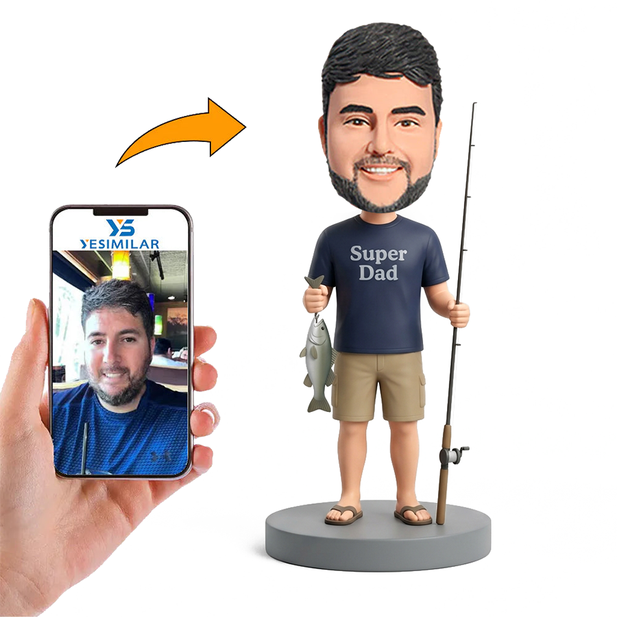 Fishing Boat Dad Male Custom Bobbleheads