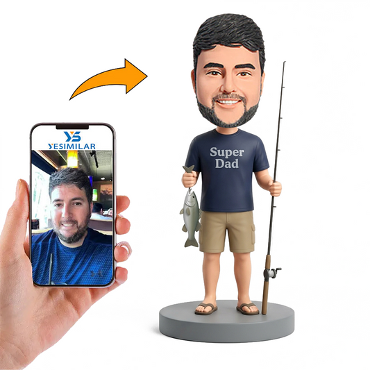 Fishing Boat Dad Male Custom Bobbleheads