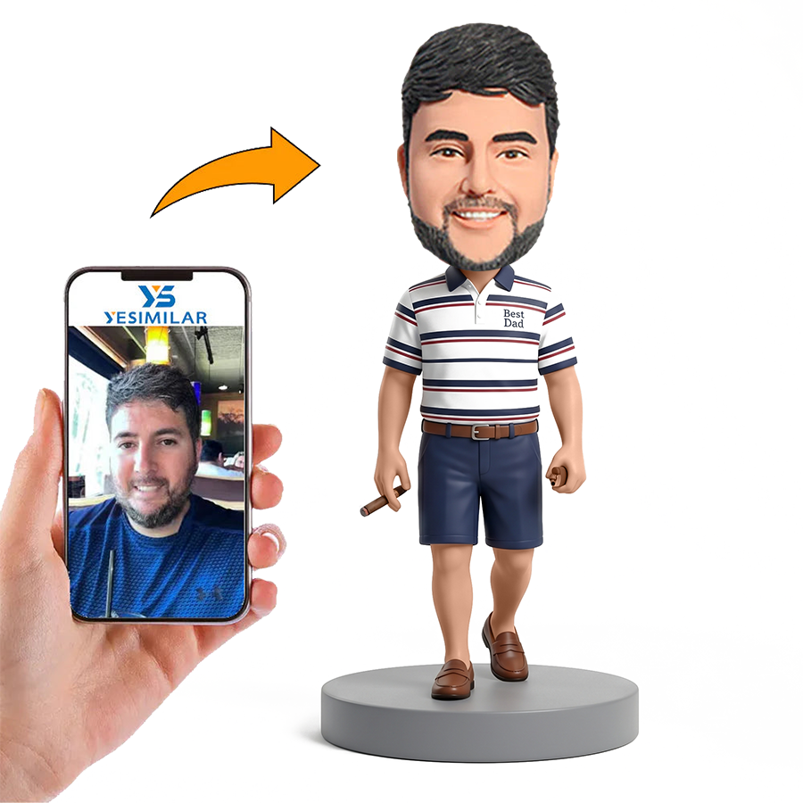 Businessman Smoking Cigar Male Custom Bobbleheads