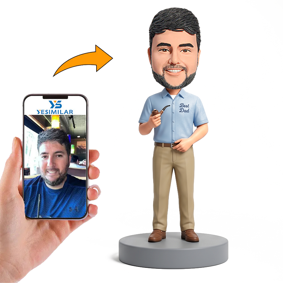 Businessman Smoking Male Custom Bobbleheads