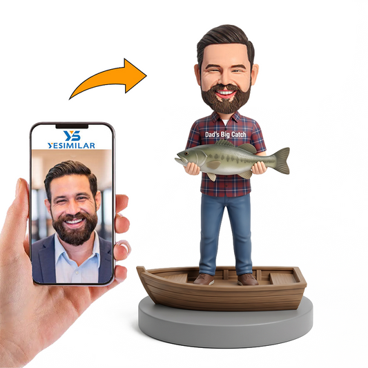 Fishing Hobby Dad Male Custom Bobbleheads