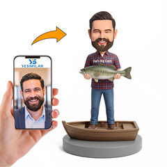 Fishing Hobby Dad Male Custom Bobbleheads