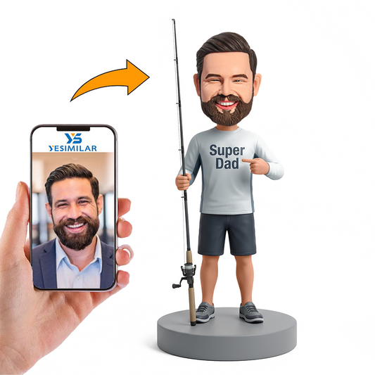 Fishing Sports Dad Male Custom Bobbleheads