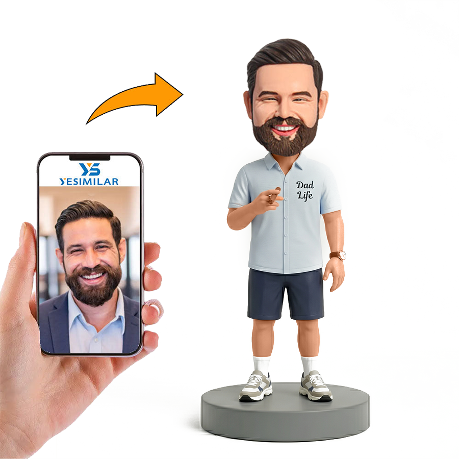 Cool Cigar Smoking Dad Male Custom Bobbleheads
