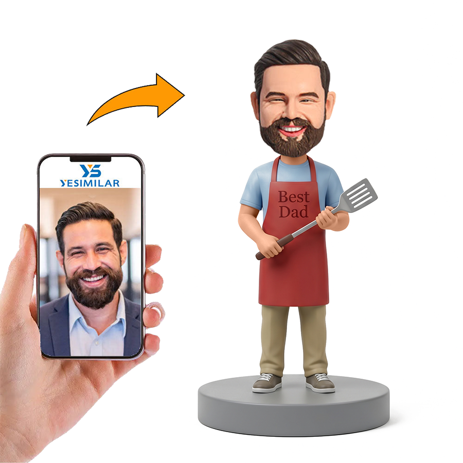 Relaxed Standing Dad Male Custom Bobbleheads