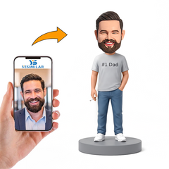 Casual Gentleman Smoking Male Custom Bobbleheads