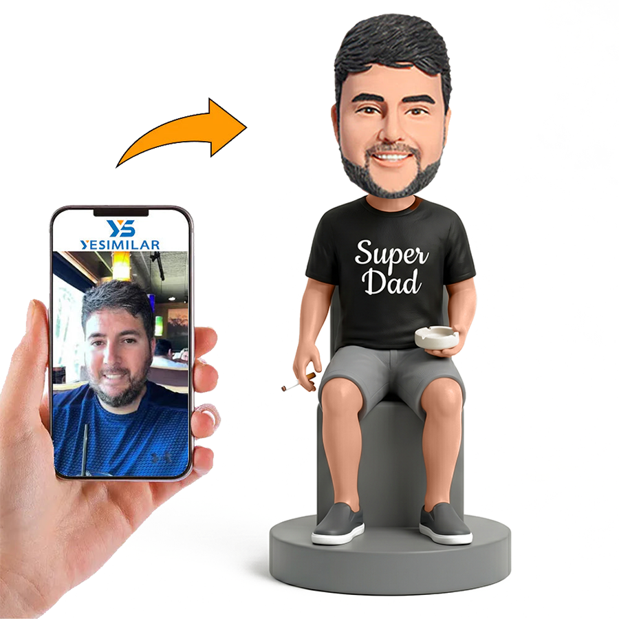 Pipe Smoking Dad Male Custom Bobbleheads
