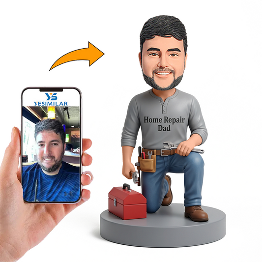 Dad Fixing Car Male Custom Bobbleheads
