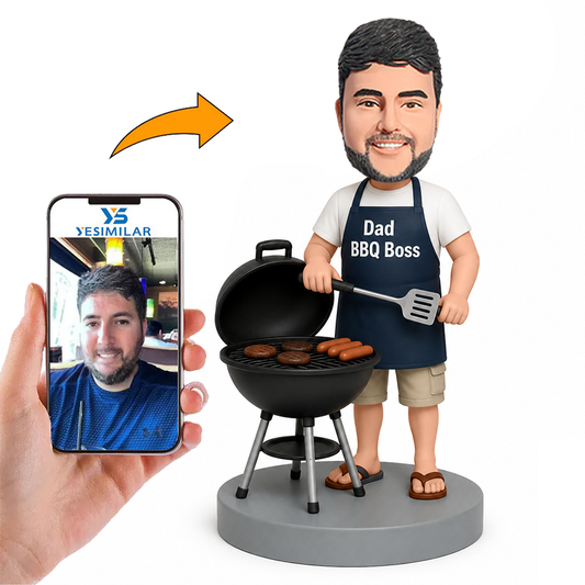 Backyard BBQ Dad Male Custom Bobbleheads