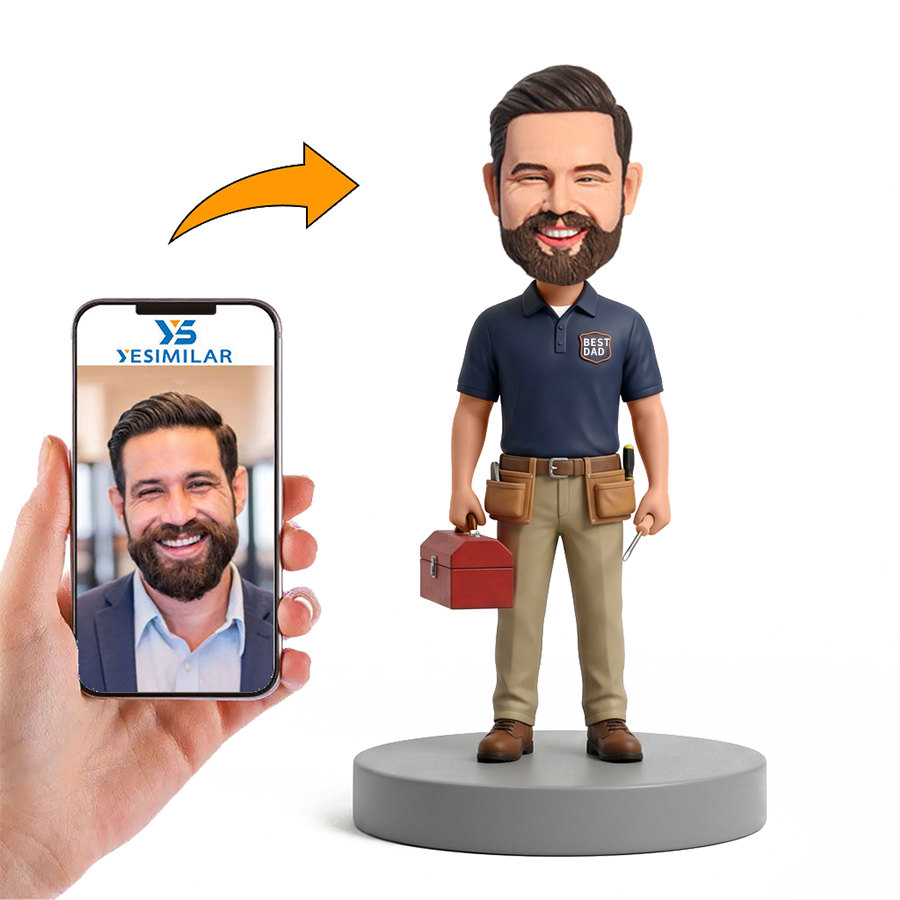Workshop Mechanic Dad Male Custom Bobbleheads