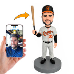 Baltimore Orioles Baseball Player with Hat Custom Bobbleheads