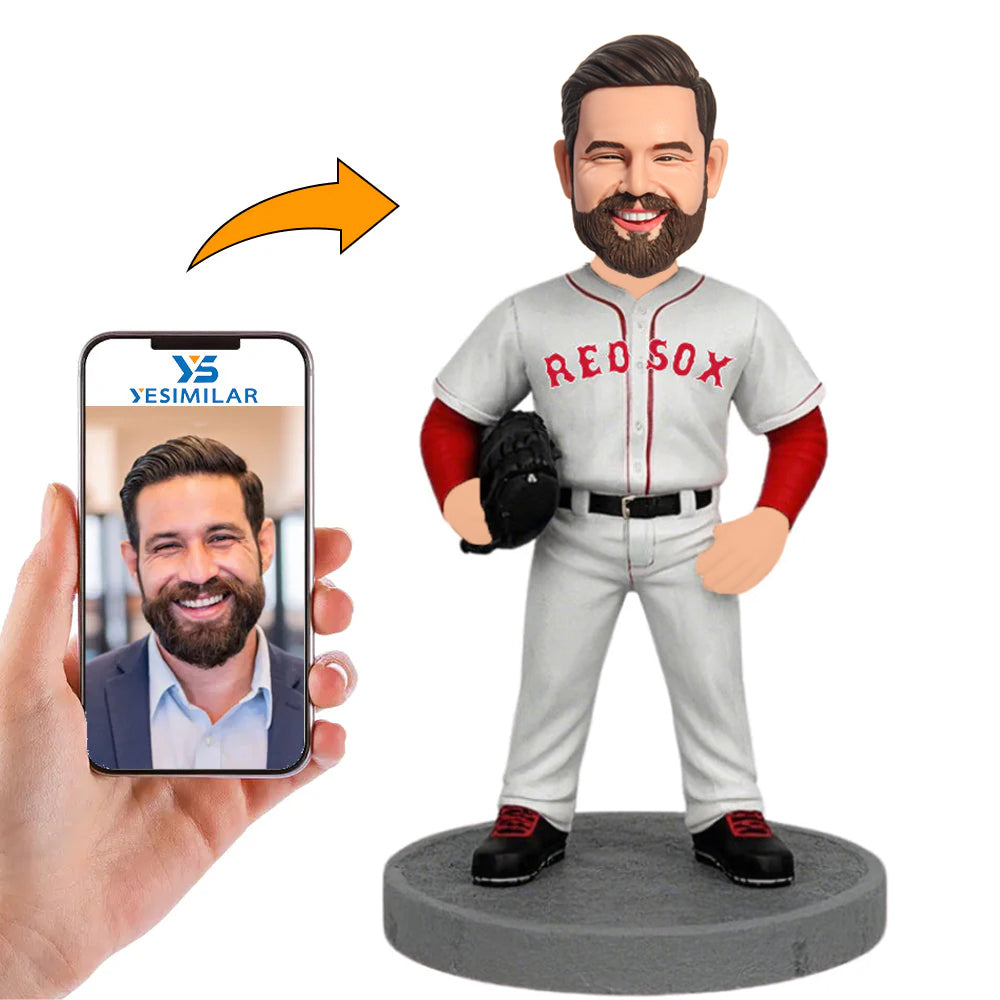 Boston Red Sox Baseball Pitcher Baseball Player Custom Bobbleheads