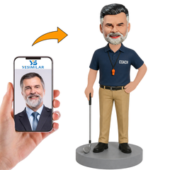 Golf Coach Wear Whistle Custom Bobbleheads