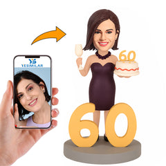 Birthday Gift Happy 60th Birthday Custom Bobbleheads