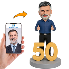 Birthday Gift Happy 50th Birthday Custom Bobbleheads