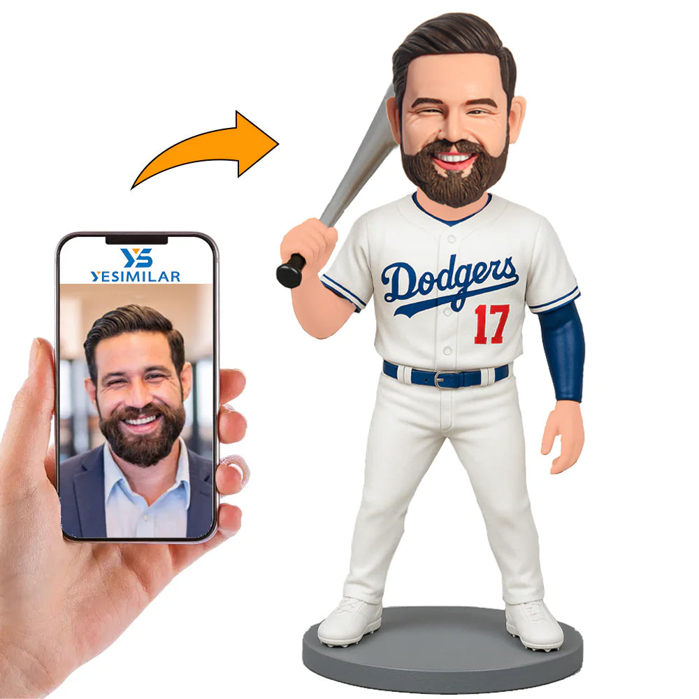 Dodgers Number 17 Baseball Player Custom Bobbleheads