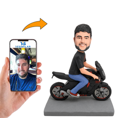 Man on Motorcycle Custom Bobbleheads