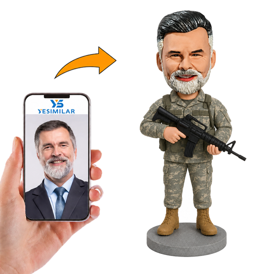 Soldier with Gun Custom Bobbleheads