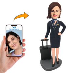 Airline Stewardess Custom Bobbleheads