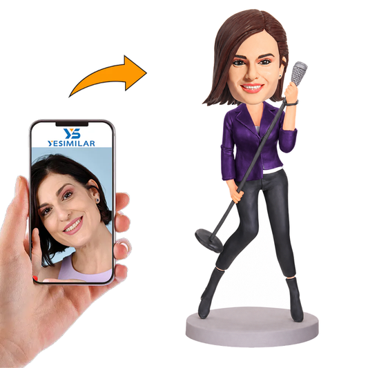 Custom Bobbleheads Female Singer