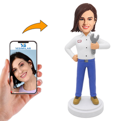 Female Repairman Custom Bobbleheads