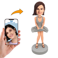 Custom Bobbleheads Girl with Flying Skirt