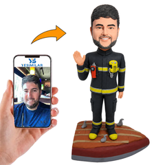 Handsome Fire Fighter Custom Bobbleheads