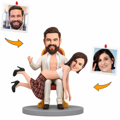 Humorous Couple Slapping Buttocks Custom Bobbleheads