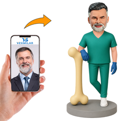 Veterinarian and Big Bones Custom Bobbleheads