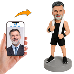 Gym Man with Towel Custom Bobbleheads