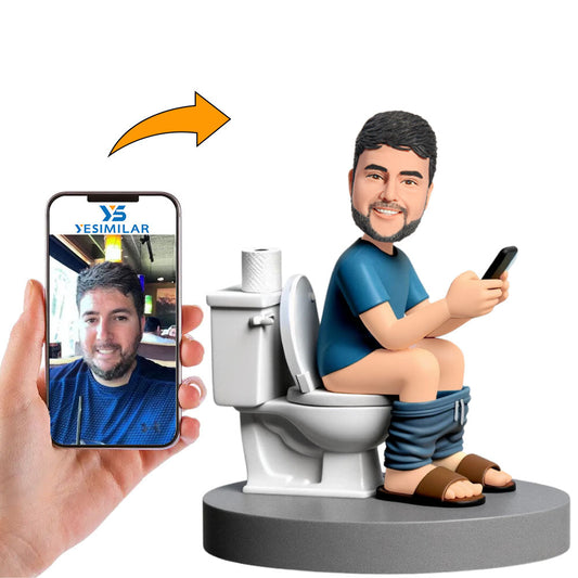 Funny Toilet Man Custom Bobbleheads