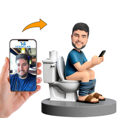 Funny Toilet Man Custom Bobbleheads