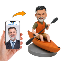 Man with Orange Rowing Custom Bobbleheads