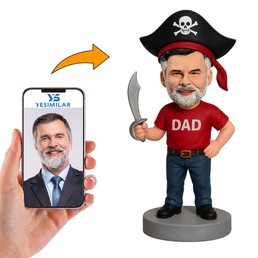 Pirate Dad with Knife Custom Bobbleheads
