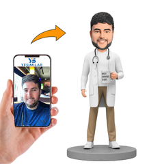 Male Dentist with a Best Dentist Mug Custom Bobbleheads