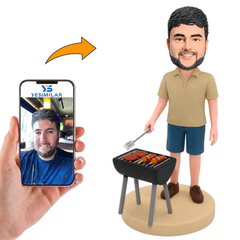 Man Grilling Custom Bobbleheads