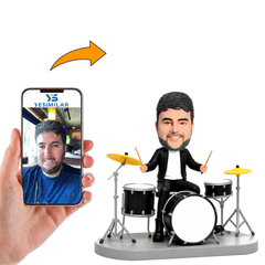 Man Playing The Drums Custom Bobbleheads
